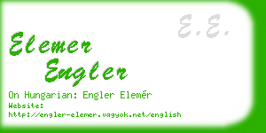elemer engler business card